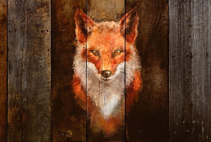 Architects Paper Fototapete »Atelier 47 Polygon Fox 2« Holz glatt Vlies, Wa günstig online kaufen