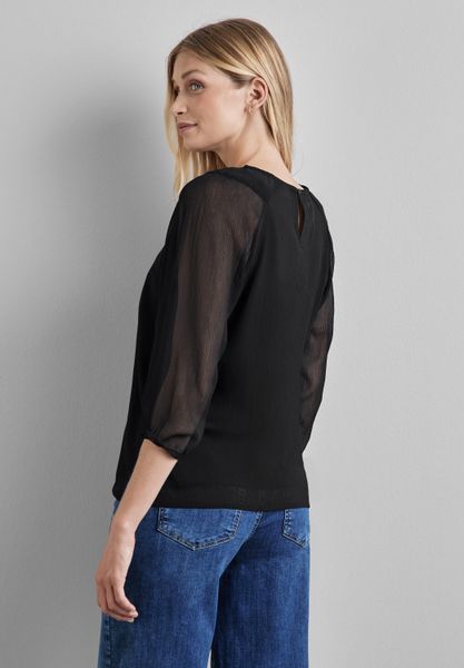 STREET ONE Chiffonbluse Rundhalsausschnitt günstig online kaufen