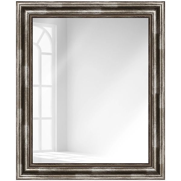 WANDStyle Wandspiegel H550, Silber, aus Massivholz im Antik Stil günstig online kaufen