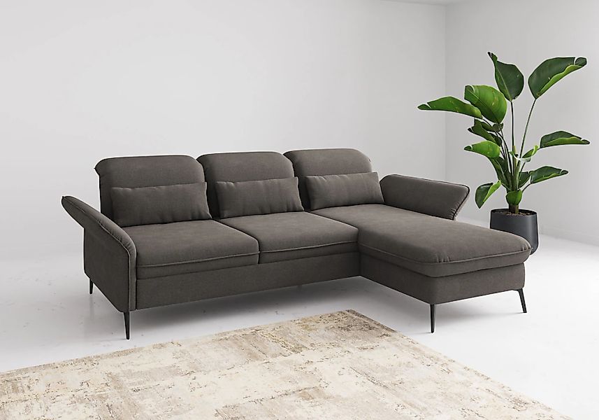 sit&more Ecksofa "Emely, inkl. Sitztiefenverstellung", wahlweise mit Bettfu günstig online kaufen