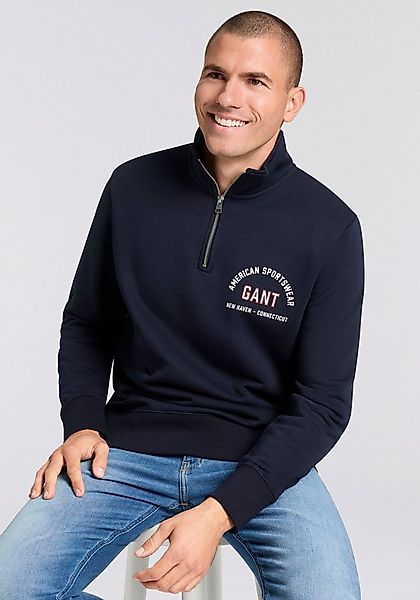 Gant Sweatshirt Stehkragen mit Reißverschluss günstig online kaufen