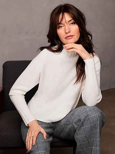 CREATION L PREMIUM Stehkragenpullover "Merino-Kaschmir-Pullover" günstig online kaufen