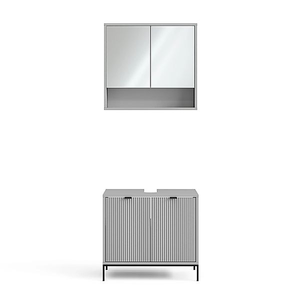 Vicco Badmöbel-Set Eliza, Grau, 2 Teile, (2-St., 2er Set) günstig online kaufen