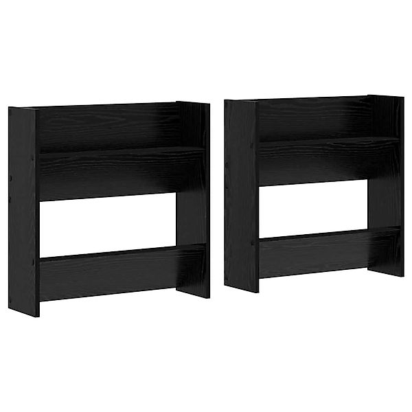 vidaXL Wandschuhschränke mit Regal Schwarz Eichen-Optik Holzwerkstoff 87514 günstig online kaufen