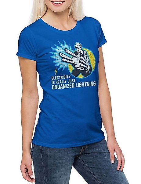 Urban Backwoods Print-Shirt Electricity Is Just Organized Lightning IV Dame günstig online kaufen