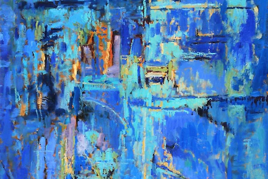 Papermoon Fototapete »Abstrakt Gemälde blau« günstig online kaufen