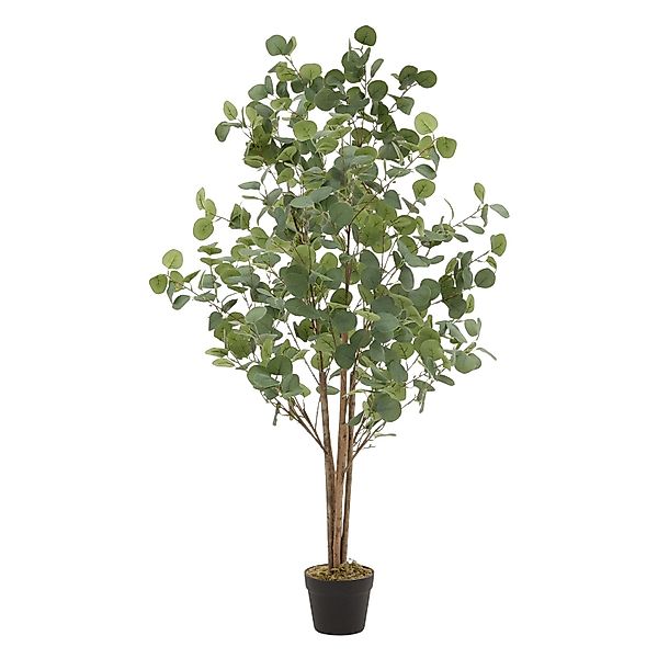 ML-Design Künstliche Eukalyptus 150cm Groß Kunstpflanze Naturholzstamm günstig online kaufen