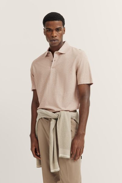 bugatti Poloshirt aus Baumwoll-Leinen-Mischung günstig online kaufen