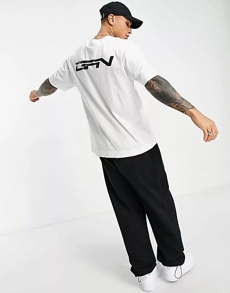 Good For Nothing – Oversize-T-Shirt in Weiß mit Logo auf Brust und Rücken günstig online kaufen
