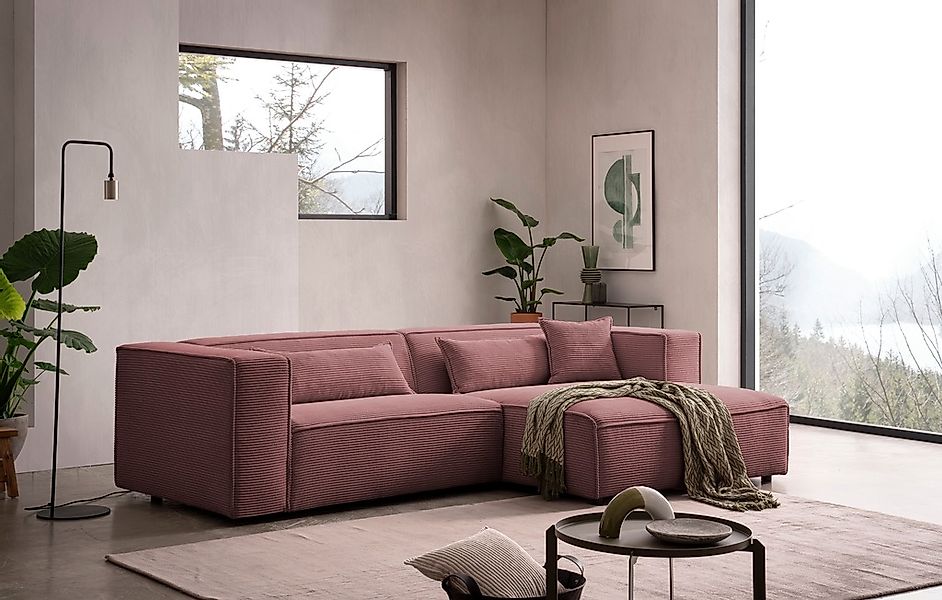 LeGer Home by Lena Gercke Ecksofa "PIARA mit Kedernaht in Cord oder Leineno günstig online kaufen