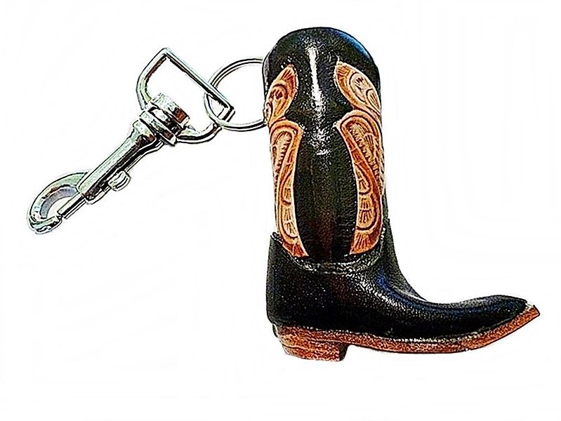 Westernlifestyle Schlüsselanhänger Schlüsselring mit Karabiner Cowboystiefe günstig online kaufen