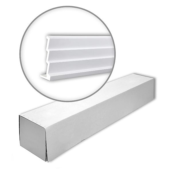 PROFHOME 150145 Eckleisten 1 Karton Set mit 2 Stuckleisten 4 m Weiß günstig online kaufen