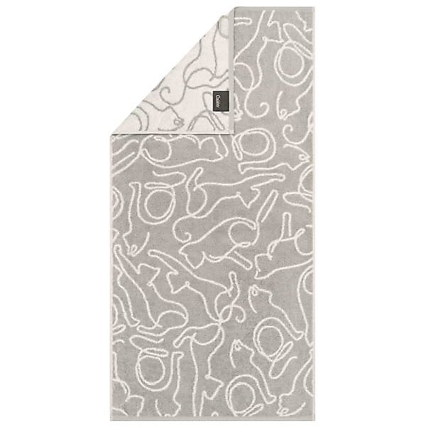 Cawö Handtücher CUTE CATS EDITION Cats 6264 - Farbe: platin/weiß - 76 - Dus günstig online kaufen