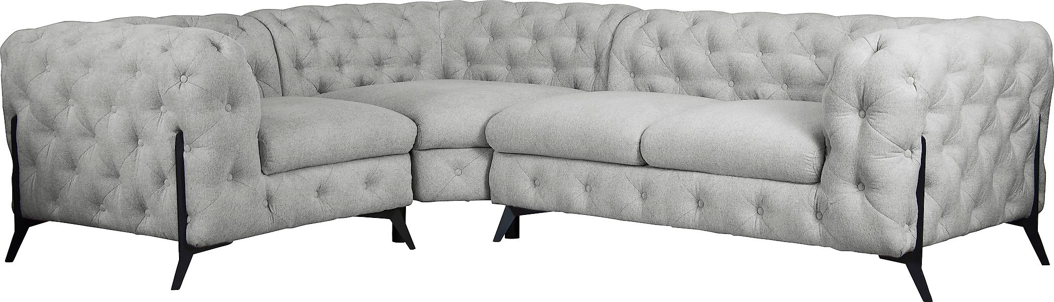 Home affaire Chesterfield-Sofa »Amaury L-Form« moderne Chersterfield-Optik, günstig online kaufen