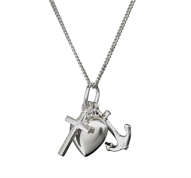 NICEANDnoble Kette mit Anhänger 925er Silber Anhänger Glaube, Liebe, Hoffnu günstig online kaufen