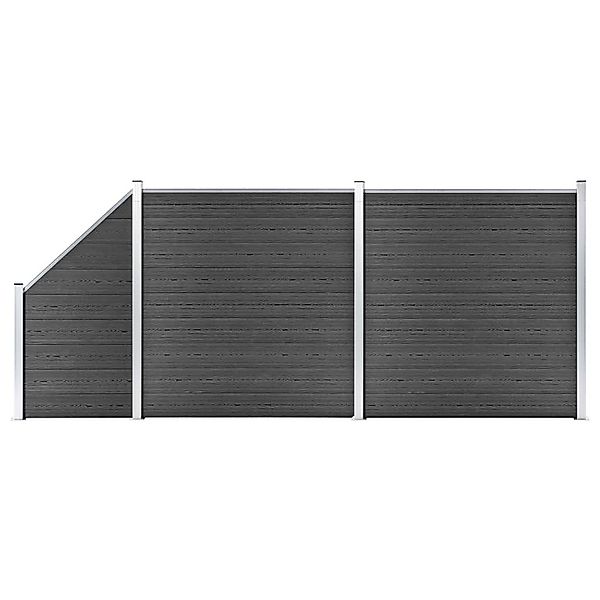 vidaXL Gartenzaun Zaunelement Set WPC 446x(105-186) günstig online kaufen