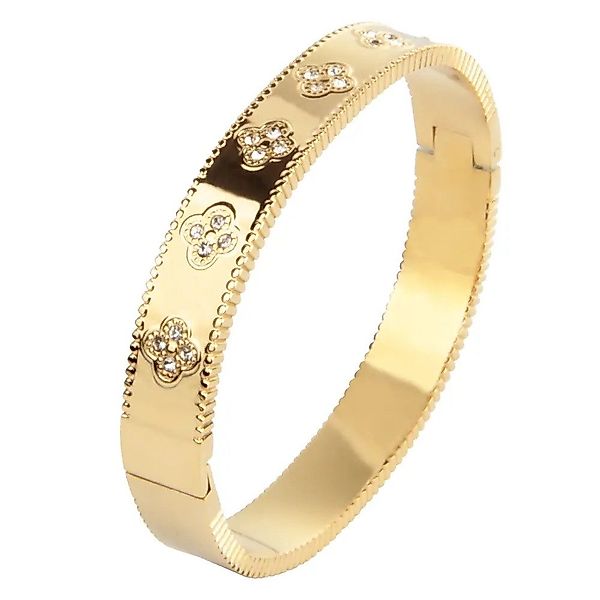 ROUGEMONT Armreif Glücksbringer Damen Armreif Kleeblatt günstig online kaufen