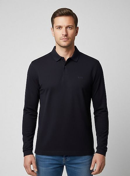 BOSS GREEN Langarm-Poloshirt Pirol Langarm, regular fit, Logo-Stickerei günstig online kaufen