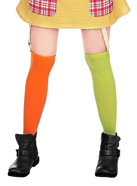 Maskworld Overknees Pippi Langstrumpf Strümpfe - Kniestrümpfe Original Pipp günstig online kaufen
