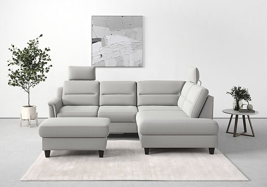 sit&more Ecksofa "Farö L-Form", inklusive Federkern, wahlweise mit Bettfunk günstig online kaufen