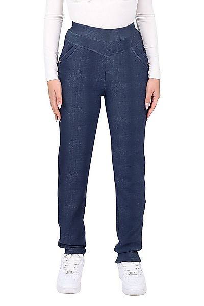 Thermohose malito Damen gefütterte Jeans-Optik Jeggings 7031 gefütterte wei günstig online kaufen