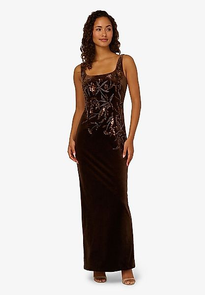 Adrianna Papell Abendkleid Velvet Beaded Long Dress Glamourös, schimmernd, günstig online kaufen