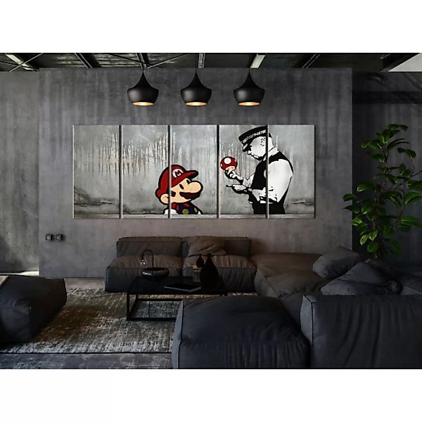 Leinwandbild Mario Bros on Concrete XXL günstig online kaufen