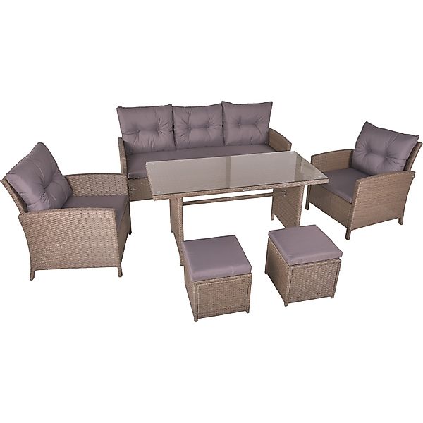 Garden Pleasure Garten-Essgruppe "SEVILLA", (6 tlg.) günstig online kaufen
