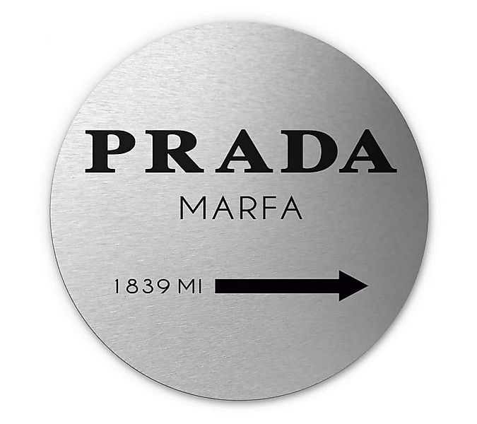K&L Wall Art Alu-Dibond-Druck Metallposter Prada Marfa Fashion Luxus Mode R günstig online kaufen