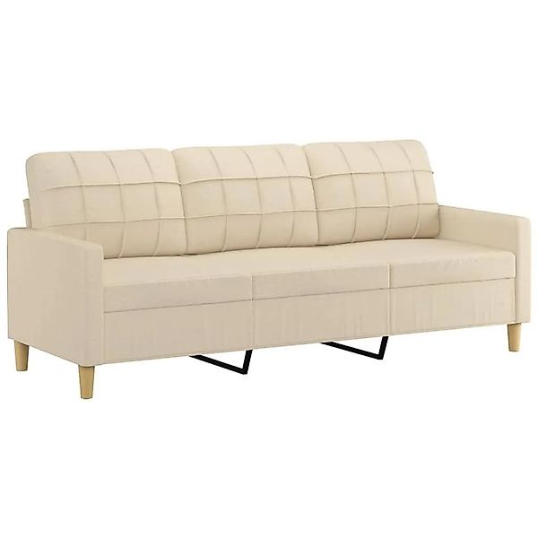 vidaXL 3-Sitzer-Sofa Creme 180 cm Stoff 359101 günstig online kaufen