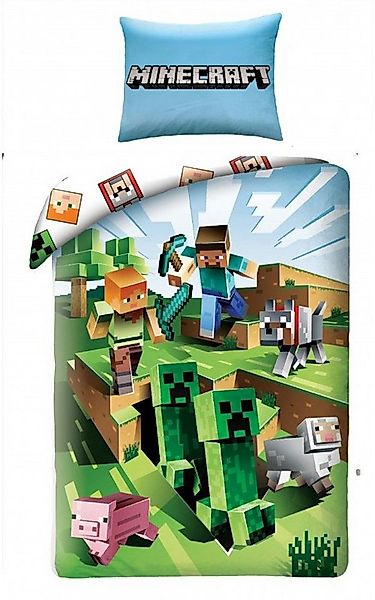 Minecraft Bettwäsche Minecraft Kinderbettwäsche 140 x 200 cm günstig online kaufen