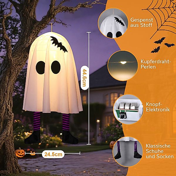Jibenhome LED-Lichterkette Halloween Hängegeister Hängedekoration,Geister L günstig online kaufen