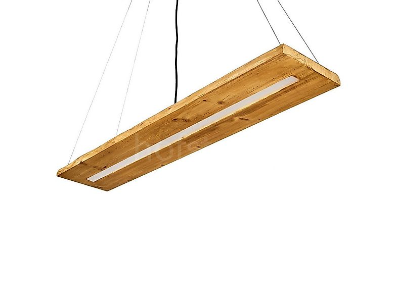 hofstein Pendelleuchte »Volano« dimmbare aus Holz/Metall in Braun/Dunkelgra günstig online kaufen