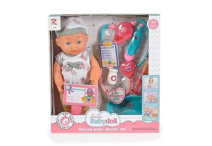 Moni Anziehpuppe Kinderpuppe 31 cm Stethoskop, Arztzubehör, Arztausweis, mi günstig online kaufen