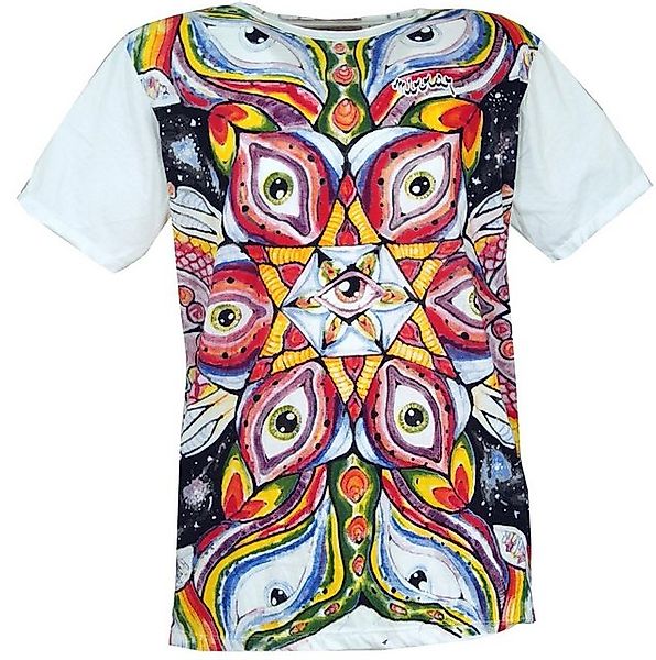 Guru-Shop T-Shirt Mirror T-Shirt - Drittes Auge weiß Goa Style, Festival, a günstig online kaufen