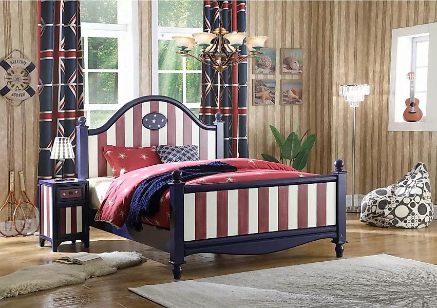 JVmoebel Bett, America Bett Kinderzimmer Betten Schlafzimmer Holz echtholz günstig online kaufen