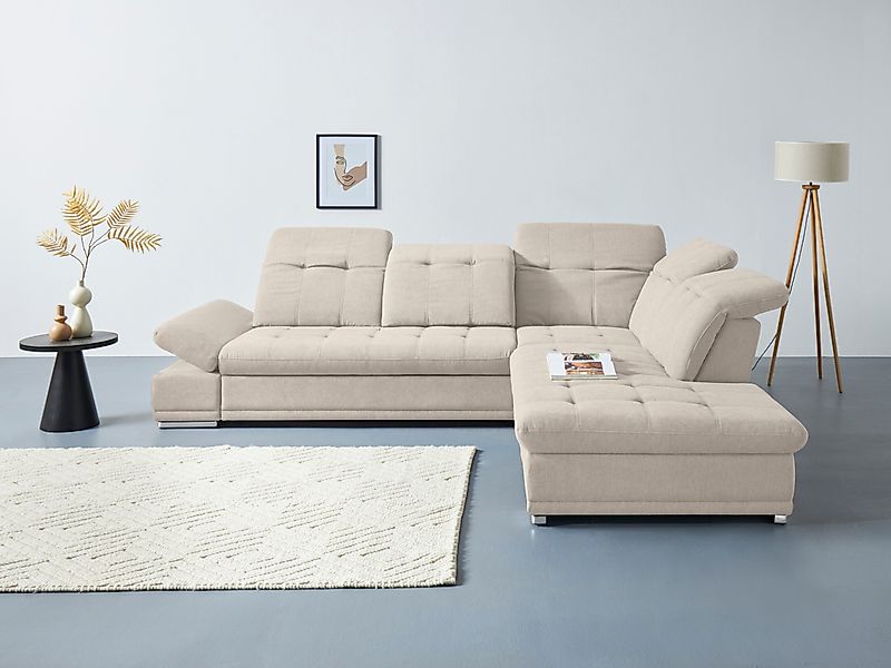 COTTA Ecksofa "Holiday L-Form mit Sitztiefen-, Armteil- und Kopfteilverstel günstig online kaufen