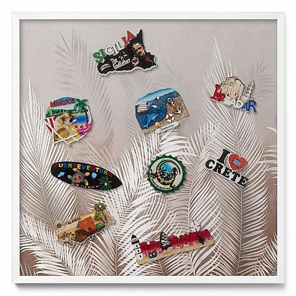 Tulup Magnettafel Magnetpinnwand Metall für Urlaubsmagnete Natürliche BohoB günstig online kaufen