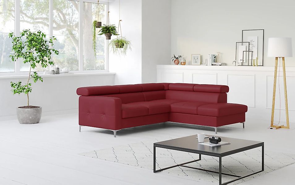 COTTA Ecksofa "Sammy L-Form" mit Kopfteilverstellung, wahlweise mit Bettfun günstig online kaufen