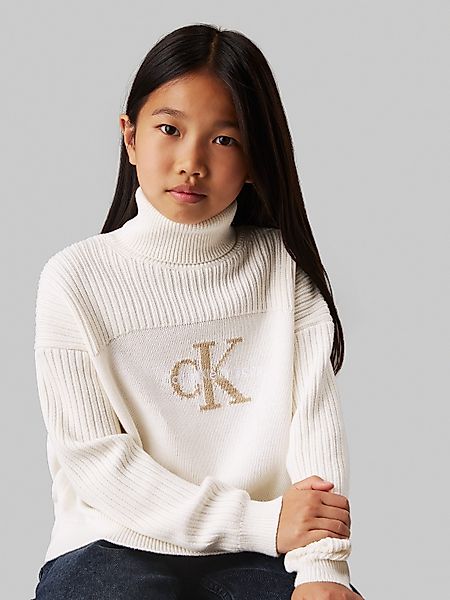 Calvin Klein Jeans Rollkragenpullover Monologo Rollneck günstig online kaufen