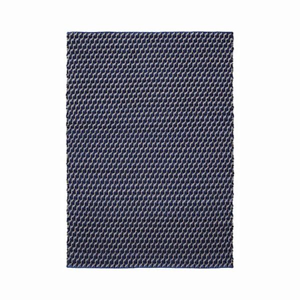 Teppich Channel textil blau / 140 x 200 cm - Handgewebt - Hay - Blau günstig online kaufen