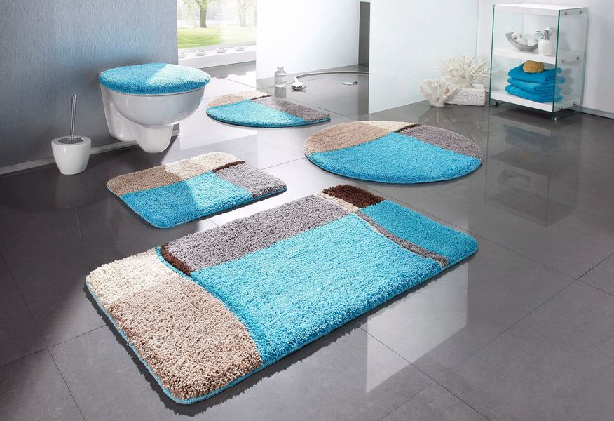 my home Badematte "Belio, Badvorleger, Badezimmer Teppich" Höhe 20 mm rutsc günstig online kaufen