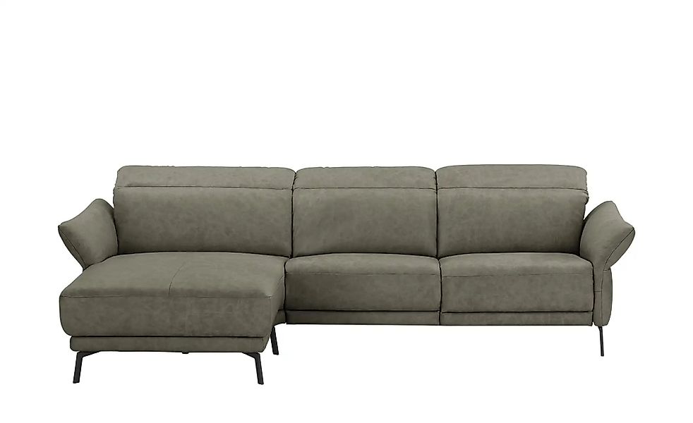 Wohnwert Ecksofa Leder Bellana ¦ grün ¦ Maße (cm): B: 285 H: 101 T: 161.0 P günstig online kaufen