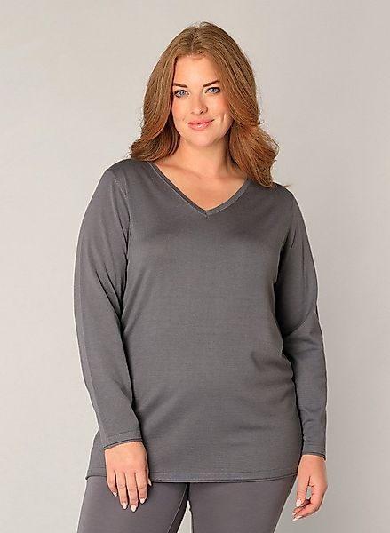 Base Level Curvy Strickpullover Anine mit V-Ausschnitt günstig online kaufen