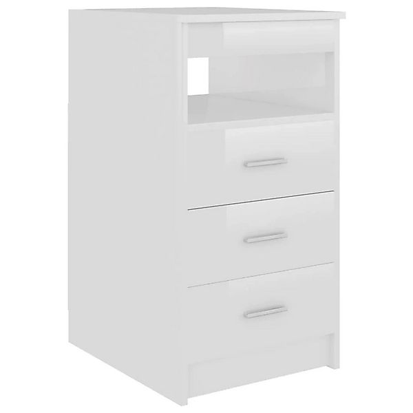Sideboard Mit Schubladen Hochglanz-weiß 40ã50ã76 Cm Spanplatte günstig online kaufen