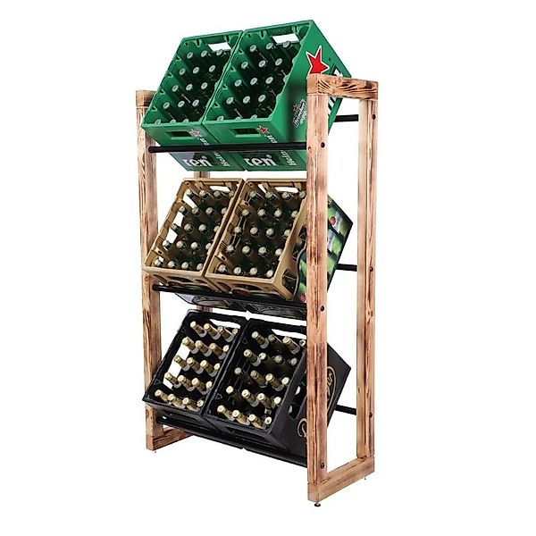 PROREGAL® Küchenregal Getränkekistenregal HARZ 137x82x35cm 9 günstig online kaufen