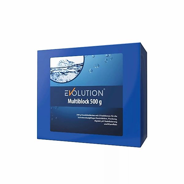 Evolution Multiblock 500 g Langsamlöslich Chlor Algizid Urlaub Pool günstig online kaufen