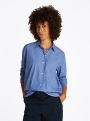 Tommy Hilfiger Hemdbluse "ESS POPLIN EASY FIT SHIRT" mit abgerundetem Saum günstig online kaufen