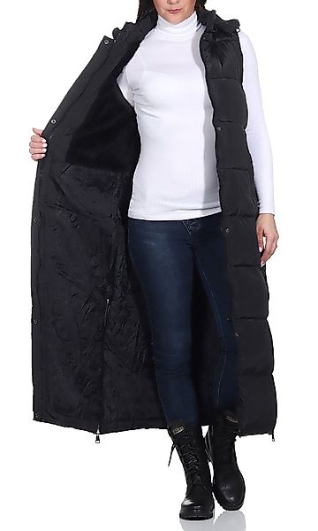 Aurela Damenmode Longweste Damen Steppweste Lange günstig online kaufen