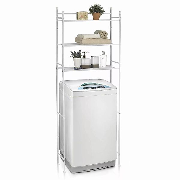 Waschmaschinenregal LAVADORA  mit 3 Ablagen in weiß günstig online kaufen